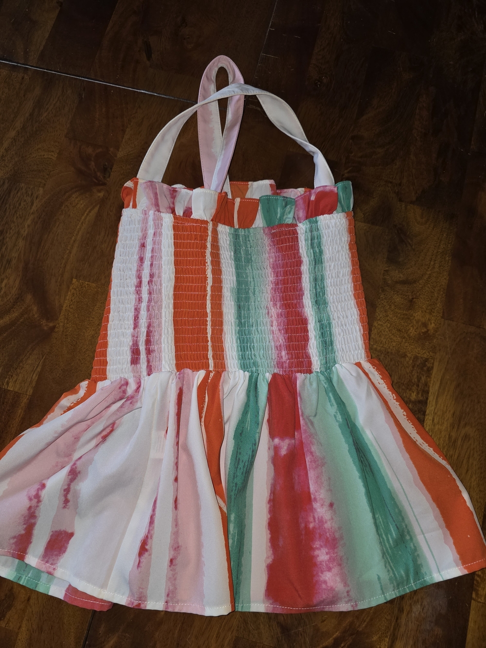 Joy Joy Multi Stripe Smocked Top